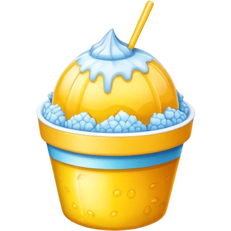 yellow syrup shaved ice emoji