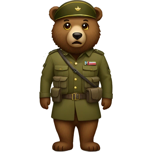 Brown bear militare emoji