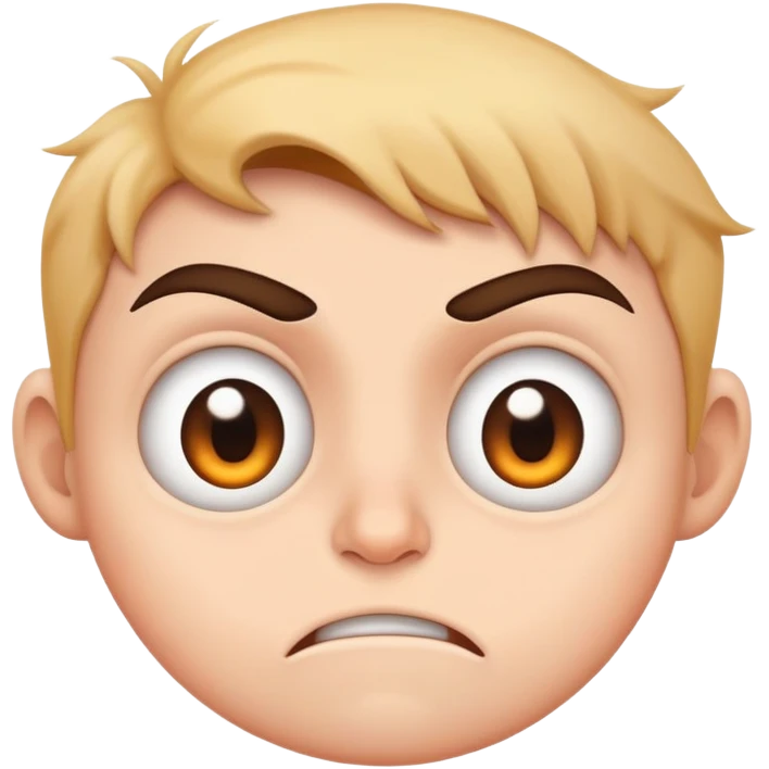 mad face with adorable eyes emoji