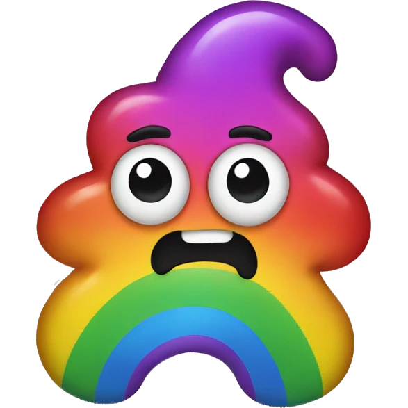 rainbow poop emoji
