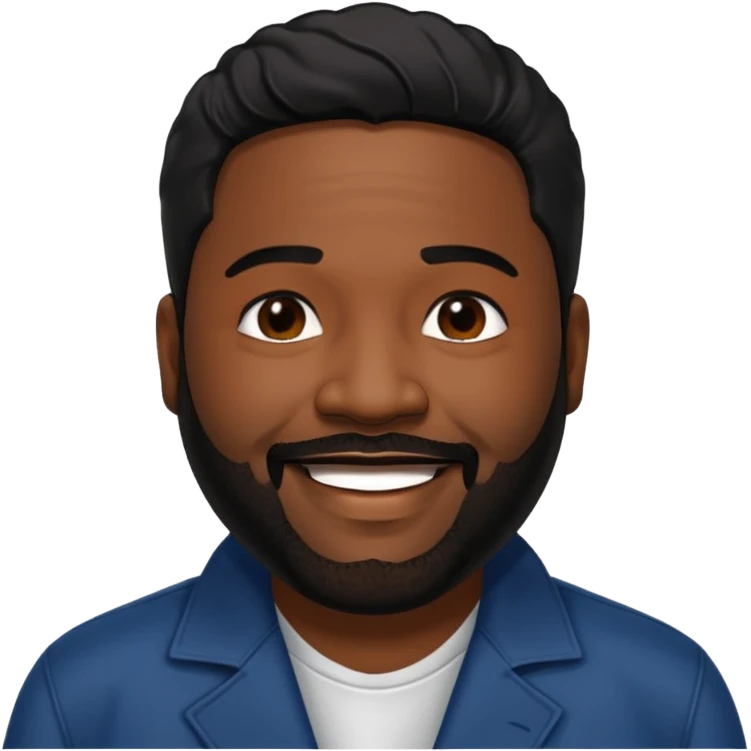 Gerald Levert with black hair emoji