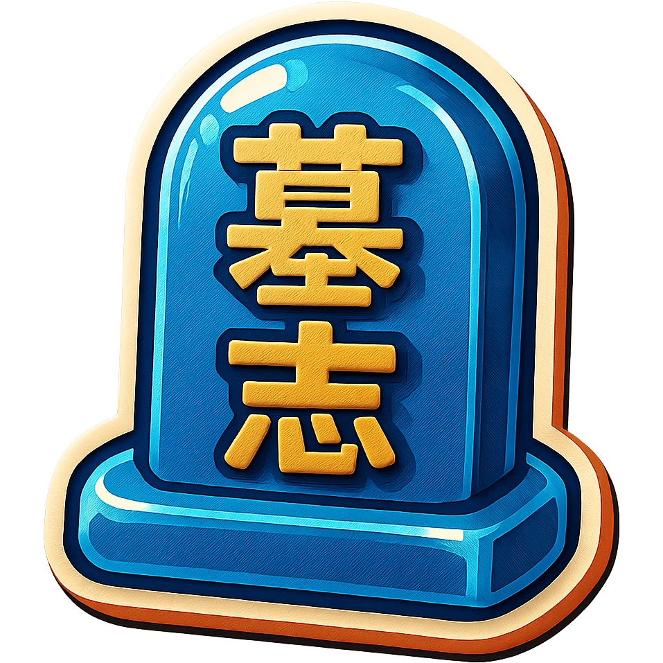 The same grave but facing in right not left  emoji