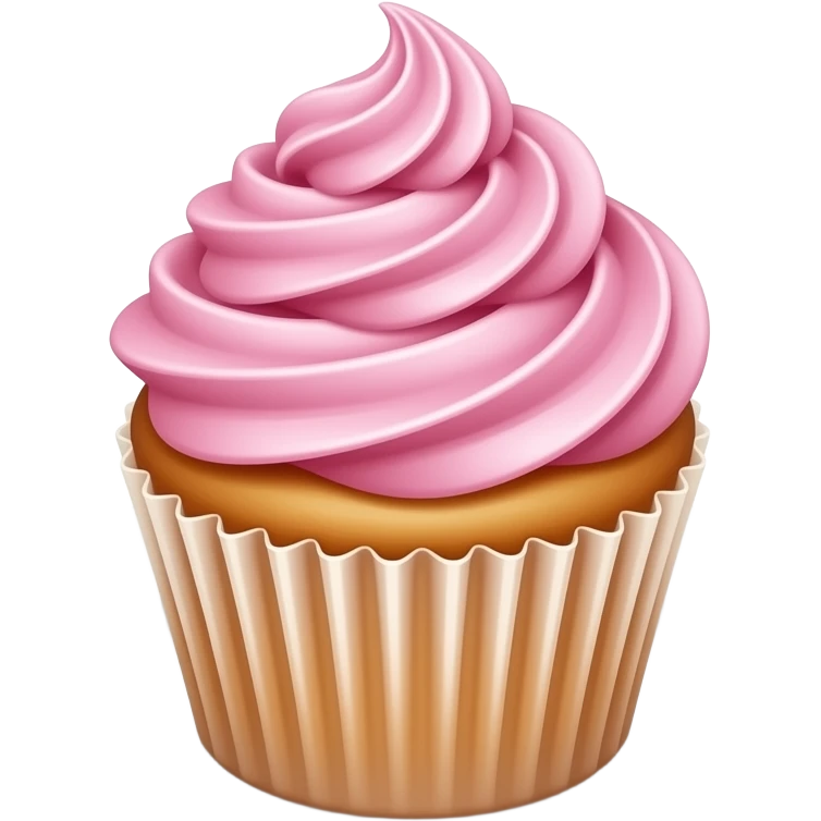 Cupcake with pink icing emoji