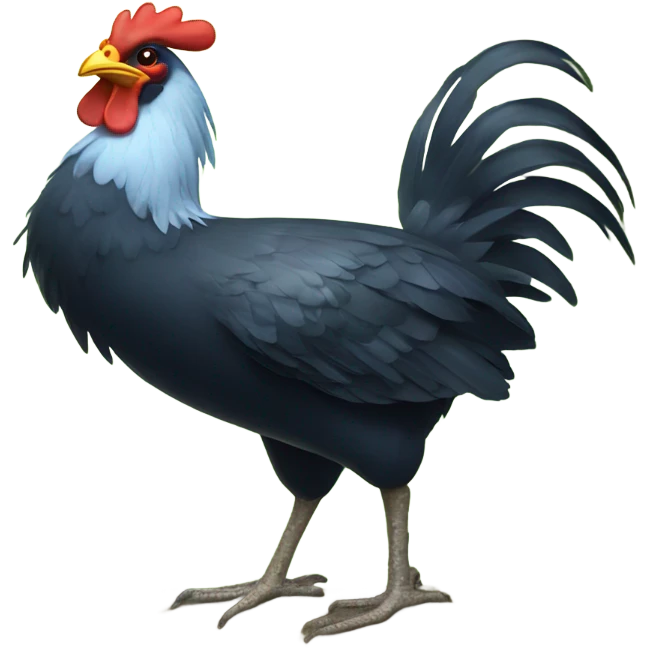 Jungle fowl with a dipper emoji