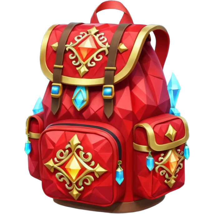 fantasy red magic backpack emoji low poly

































 emoji