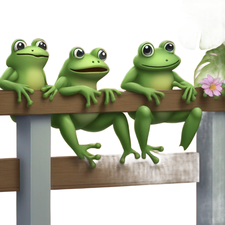 Frogs on a porch emoji