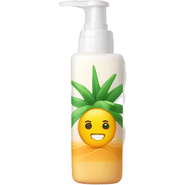 Sunscreen spf on the front of the lotion emoji