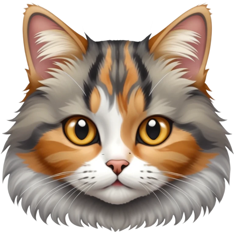 Calico and grey tabby cat emoji