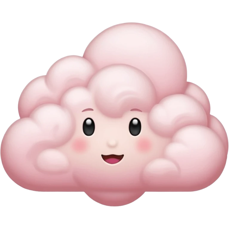 Light pink fluffy cloud emoji