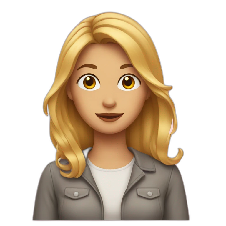 Femme avec chat emoji