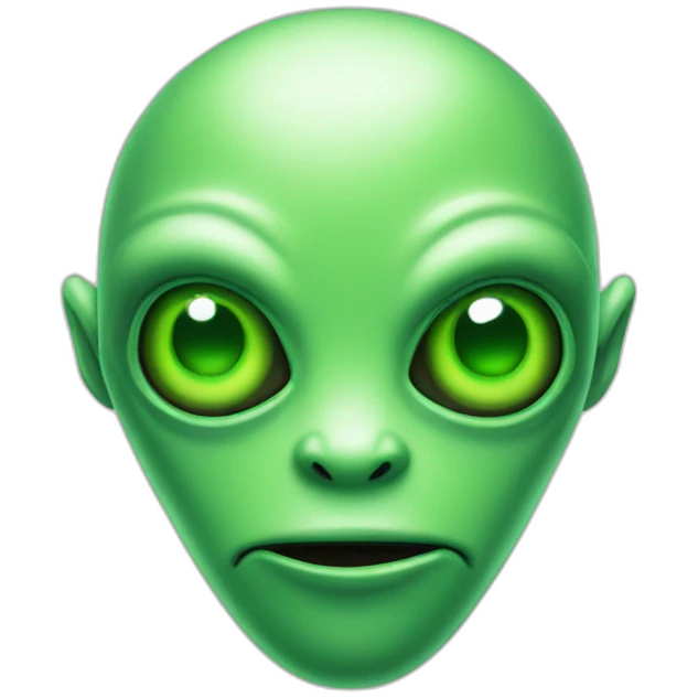 green alien with 3 eyes emoji