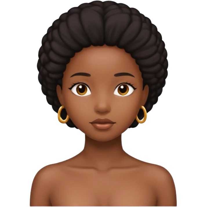 Nude black girl emoji