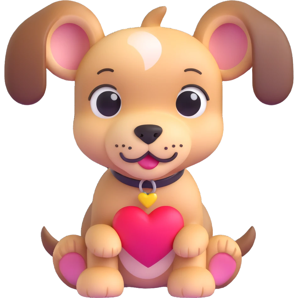 puppy in love emoji