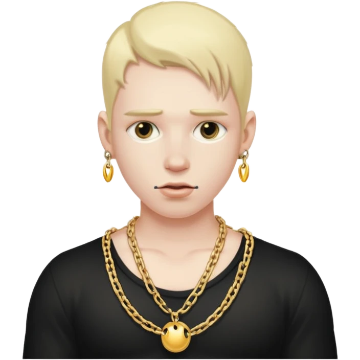 Naked big boobs and nipples with gold chain peirced to the other nipple close up emoji