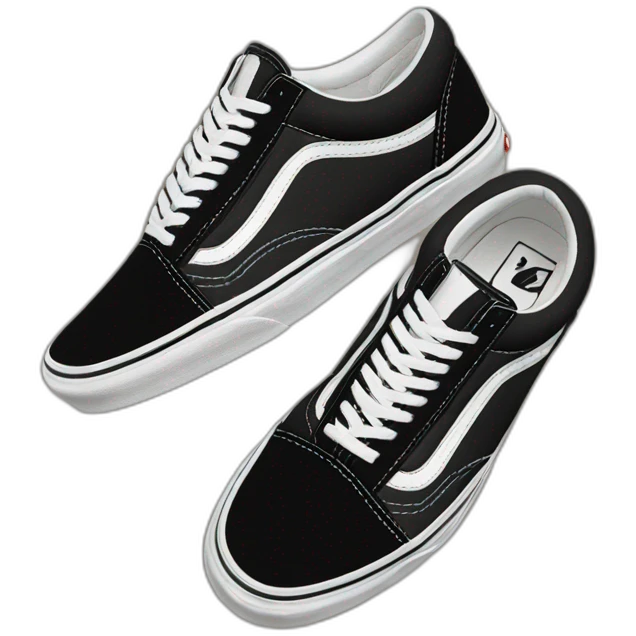 vans black old skool emoji