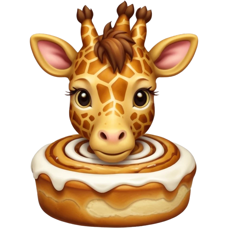 Cinnamon roll giraffe emoji