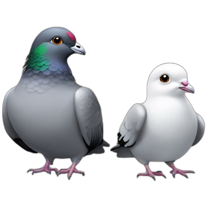 Pigeon et macron emoji