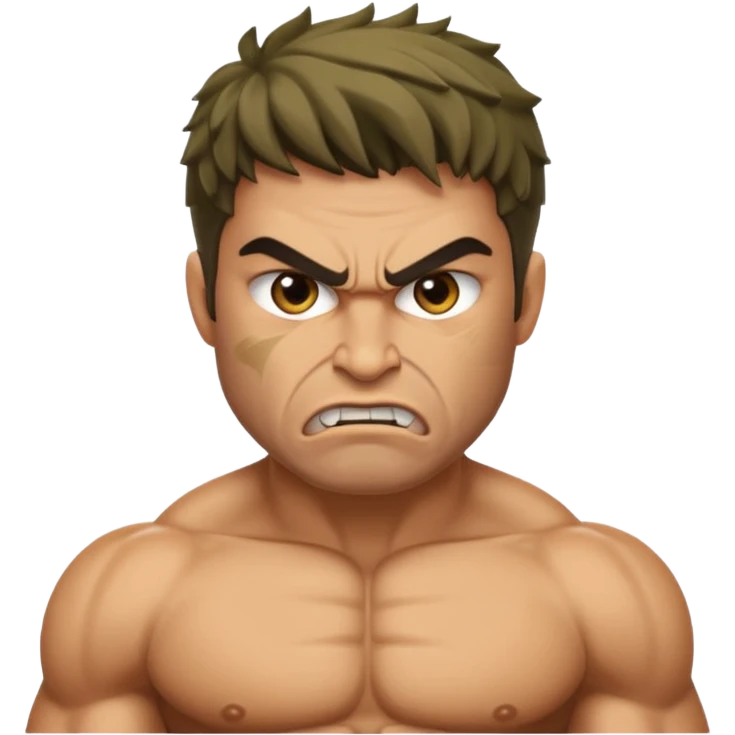 greek god character, anry emoji