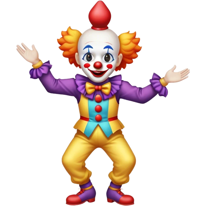 a crazy clown dancing emoji