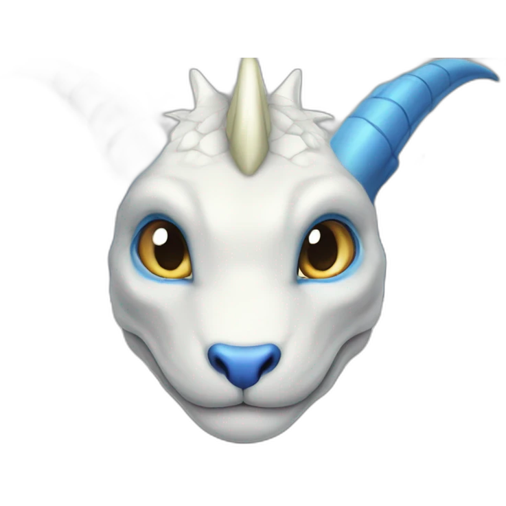 Dragon blanc au yeux bleus yu gi ho emoji