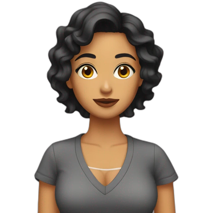 Chica morena emoji