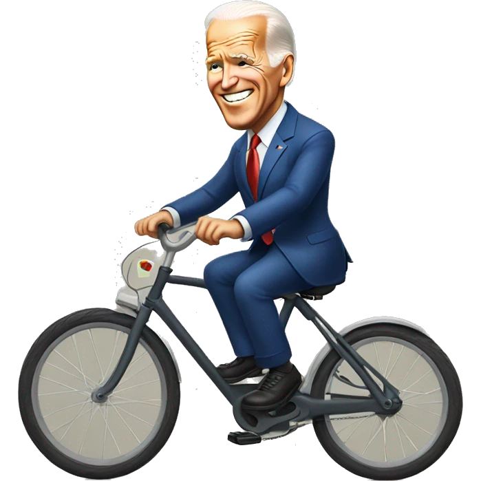 Biden sur un vélo  emoji