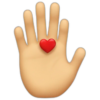 Coeur en main emoji