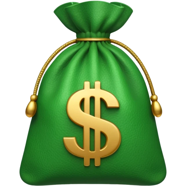 Dollar sign on a money bag emoji