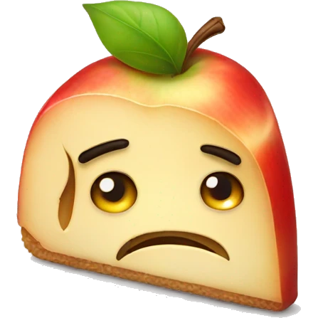 sad apple slice emoji