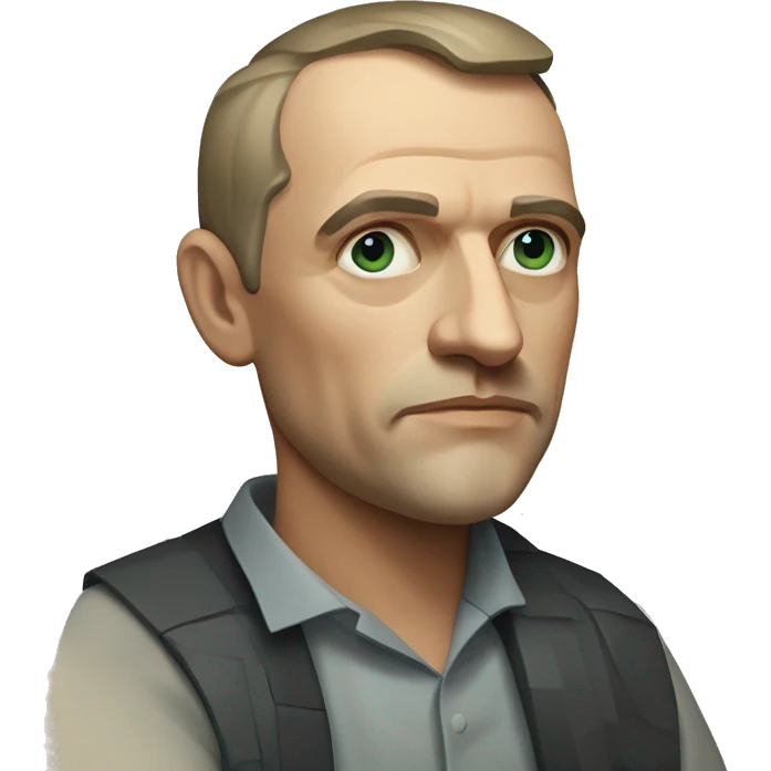 A modern cubist portrait of the Latvian modern artist Niklāvs Strunke emoji