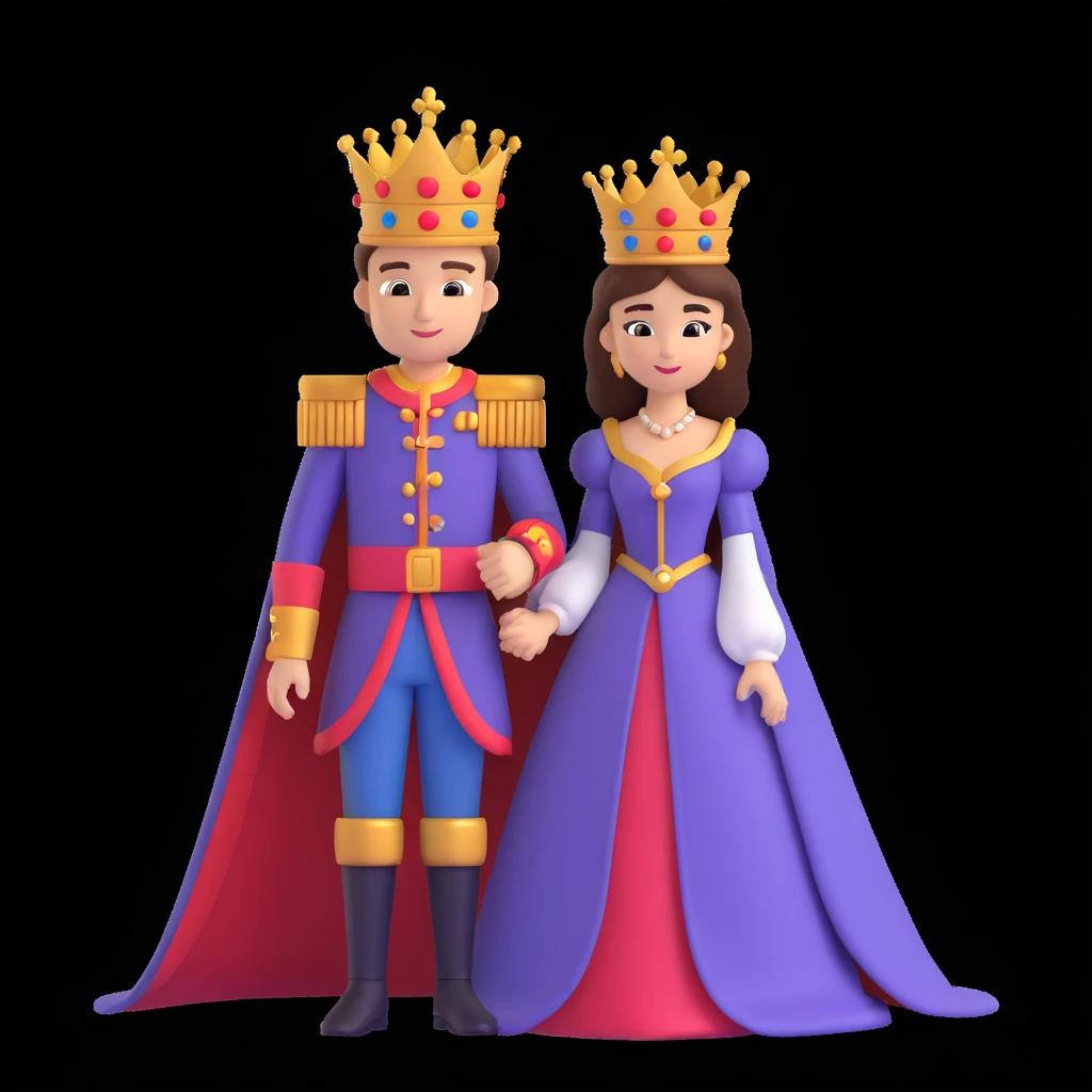 young king and queen posing emoji