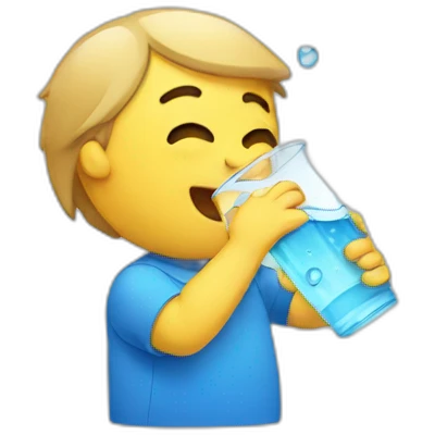 emoji drinking water emoji