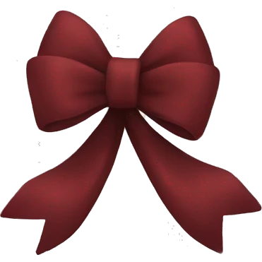 dark red bow emoji