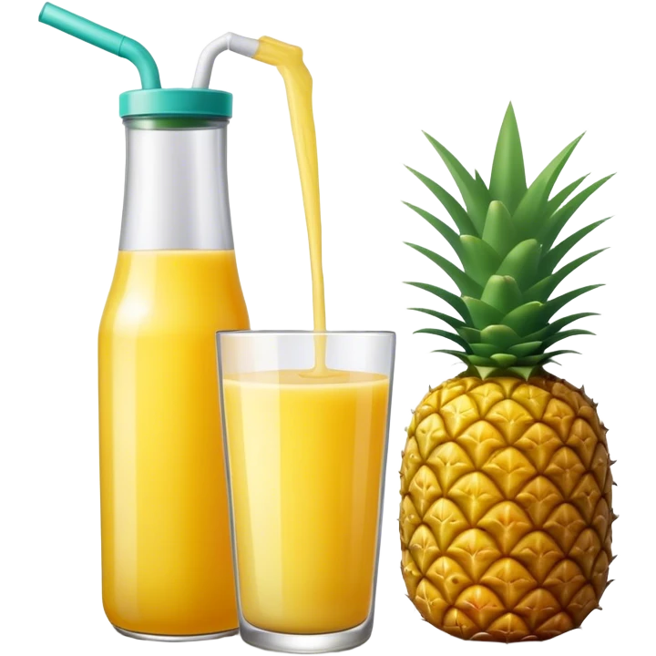 Pineapple juice bottle emoji