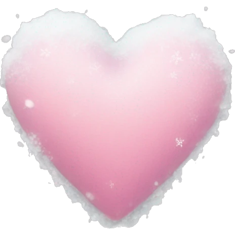 pink heart with snow emoji