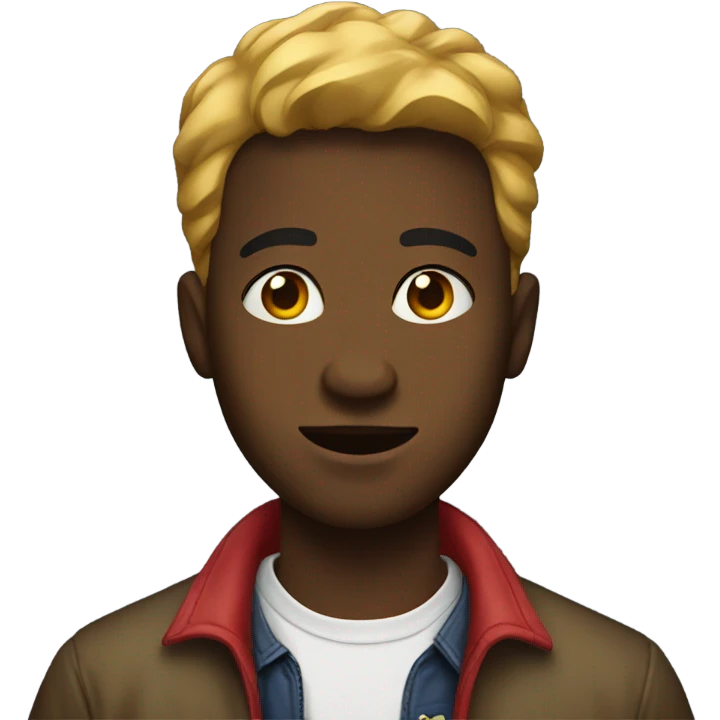 Black person in a frat emoji