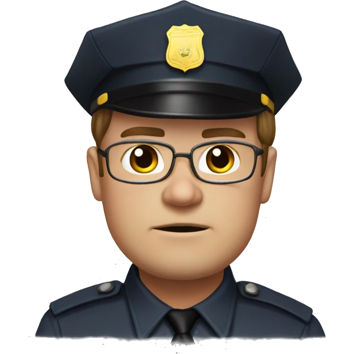Dwight schrute as a cop no hat emoji