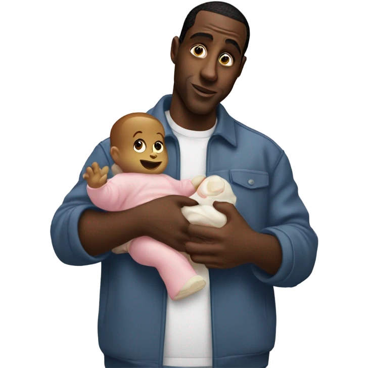 diddy holding baby oil and baby emoji