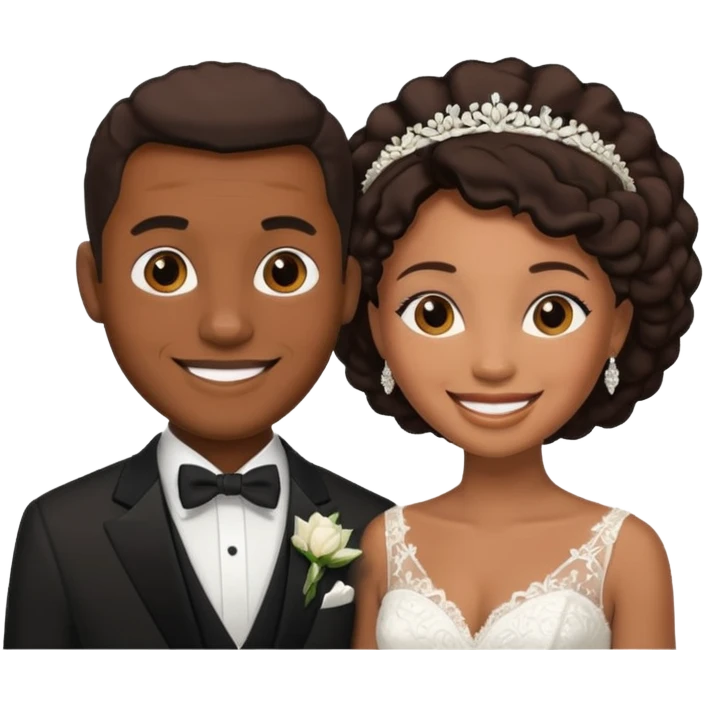 need an image of an african american wedding couple emoji