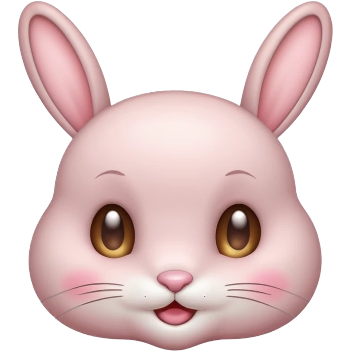 lovely innocent bunny emoji winking with sparkling eyes and soft blush cute pure emoji