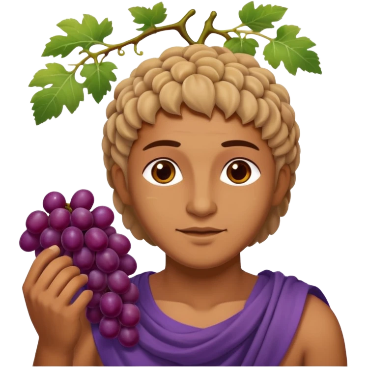 ancient greek with grape emoji