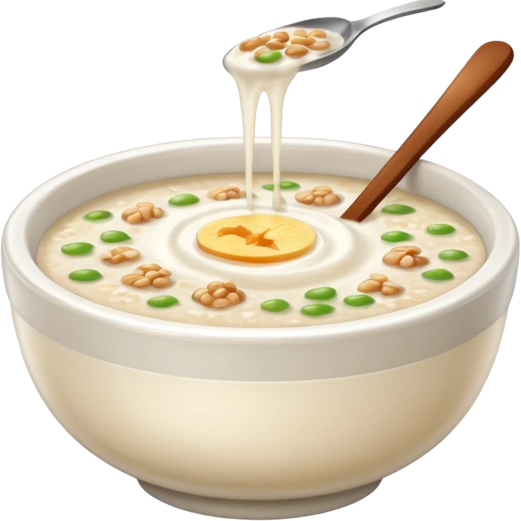A bowl of porridge congee  emoji