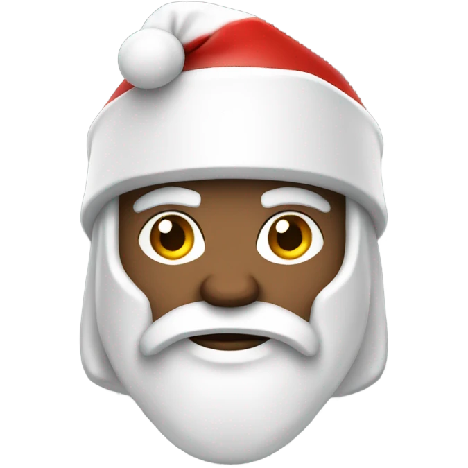 white spartan male wearing red santa hat emoji