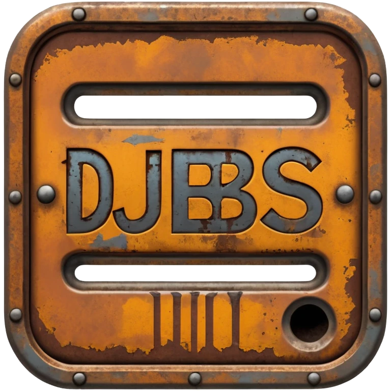 Create a Discord server icon showing the name DUBS based on the popular video game RUST. emoji