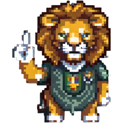 lion showing middle finger emoji