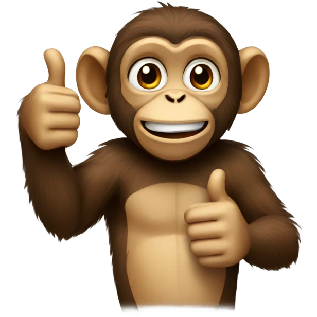 Monkey giving thumbs up emoji