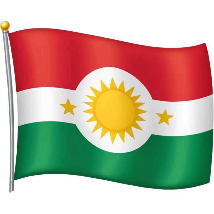 Kurdistan Flagge emoji