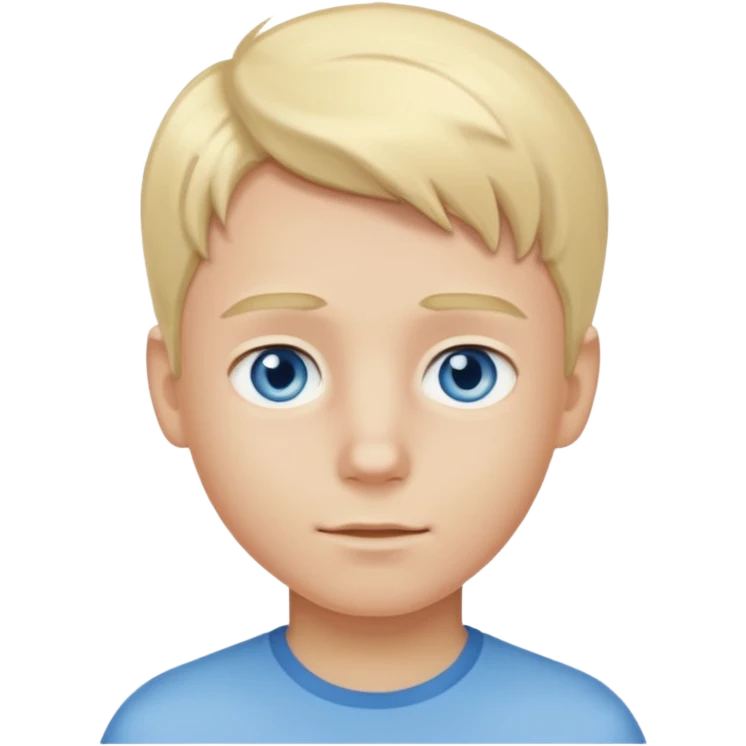 Menino zombe do olho azul claro e cabelo loiro claro  emoji