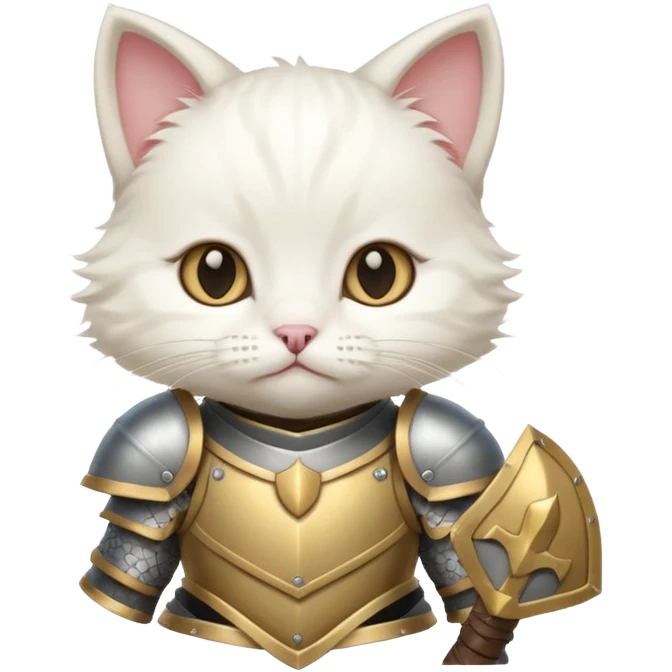 baby white cat armor emoji