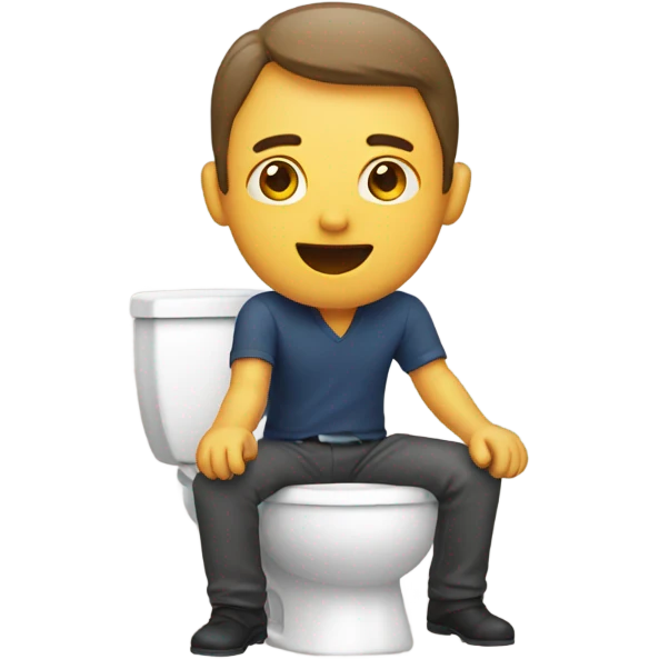Man in toilet  emoji